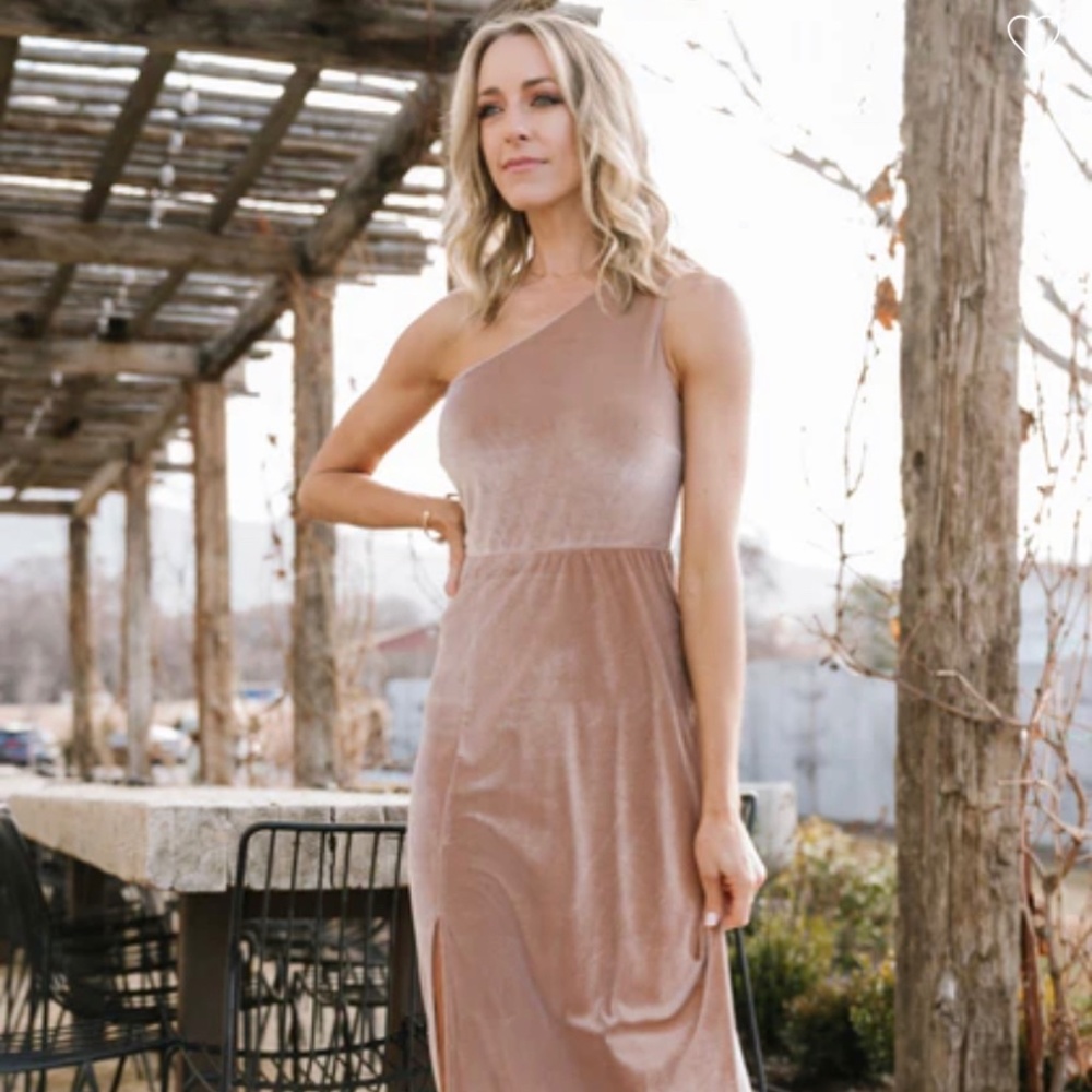 Baltic Born - Tatiana Velvet One Shoulder Maxi Dress
